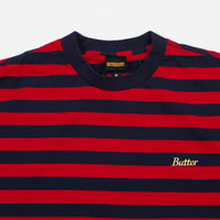 Butter Goods Cycle Stripe T-Shirt - Navy / Red thumbnail