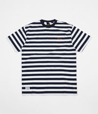 Butter Goods Cycle Stripe T-Shirt - Navy / White