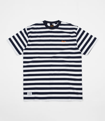 Butter Goods Cycle Stripe T-Shirt - Navy / White