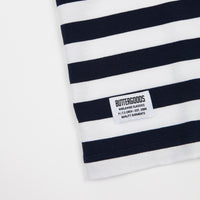 Butter Goods Cycle Stripe T-Shirt - Navy / White thumbnail