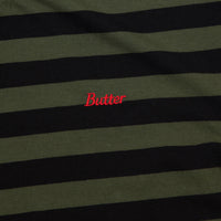 Butter Goods Cycle Stripe T-Shirt - Olive / Black thumbnail