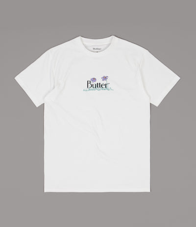 Butter Goods Flowers Classic Logo T-Shirt - White