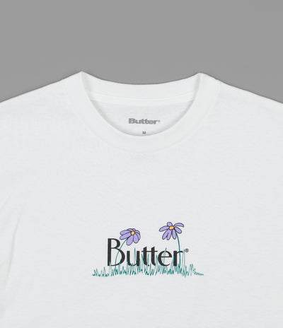 Butter Goods Flowers Classic Logo T-Shirt - White