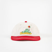 Butter Goods Frog 6 Panel Cap - Bone / Red thumbnail