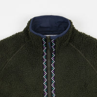 Butter Goods Glacier Sherpa 1/4 Zip Jacket - Forest thumbnail