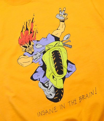 Butter Goods Insane In The Brain Crewneck Sweatshirt - Gold