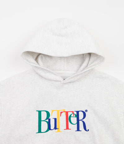 Butter Goods Jumble Embroidered Hoodie - Ash Grey