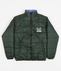 Butter Goods Jun Reversible Puffer Jacket - Army / Slate