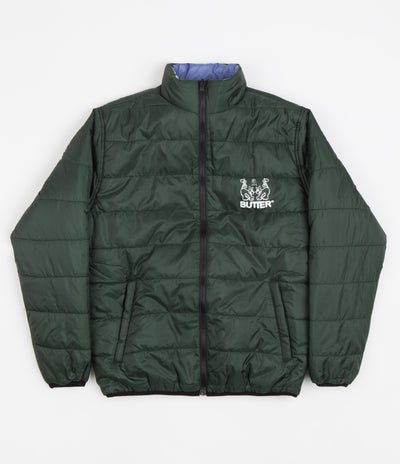 Butter Goods Jun Reversible Puffer Jacket - Army / Slate