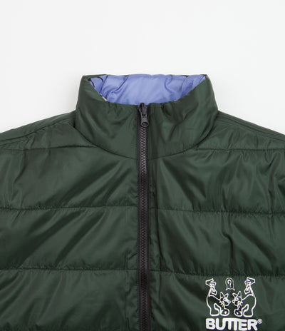 Butter Goods Jun Reversible Puffer Jacket - Army / Slate