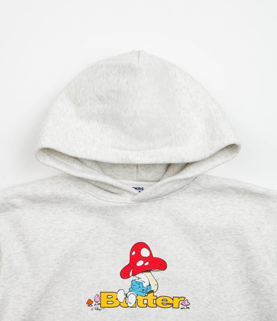 Butter Goods x The Smurfs Lazy Logo Hoodie - Ash Grey