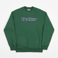 Butter Goods Logo Crewneck Sweatshirt - Forest Green thumbnail