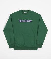 Butter Goods Logo Crewneck Sweatshirt - Forest Green