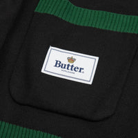 Butter Goods Lovers Rock Knitted Cardigan - Black / Green thumbnail