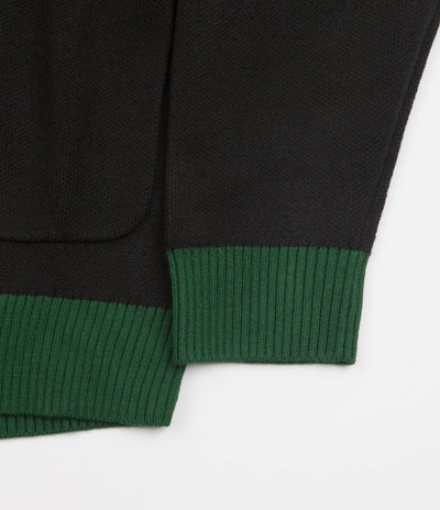 Butter Goods Lovers Rock Knitted Cardigan - Black / Green