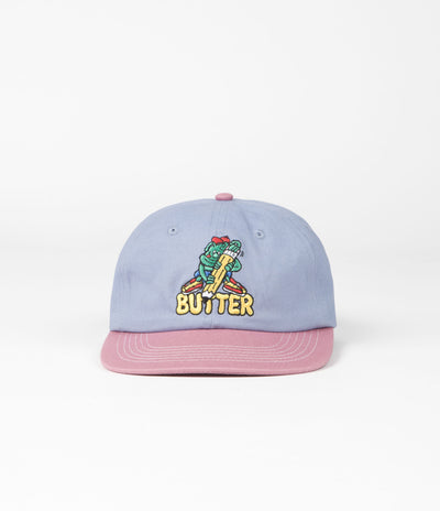 Butter Goods Martian Washed Cap - Blue / Mauve