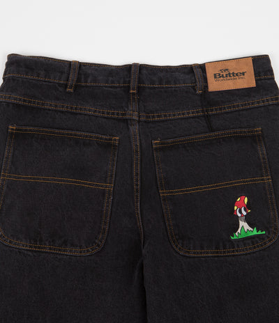 Butter Goods Mushroom Denim Pants - Washed Black