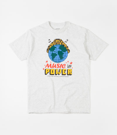 Butter Goods Music Is Power T-Shirt - Ash Grey