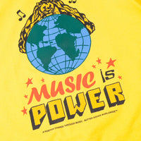 Butter Goods Music Is Power T-Shirt - Yellow thumbnail