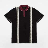 Butter Goods Newark Zip Polo Shirt - Black thumbnail