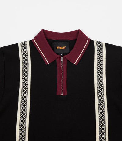 Butter Goods Newark Zip Polo Shirt - Black