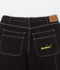 Butter Goods Overdye Denim Work Pants - Black | Flatspot