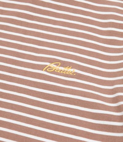 Butter Goods Parks Stripe T-Shirt - Mauve / White