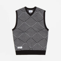 Butter Goods Parquet Knit Vest - Black / Grey thumbnail