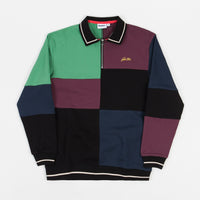 Butter Goods Patchwork Sweatshirt - Wine / Midnight / Sage thumbnail