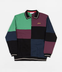 Butter Goods Patchwork Sweatshirt - Wine / Midnight / Sage