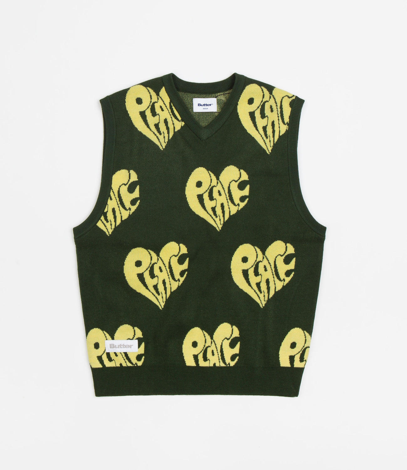 Butter Goods Peace Knit Vest - Forest | Flatspot