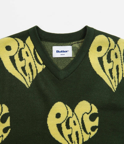 Butter Goods Peace Knit Vest - Forest