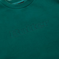 Butter Goods Pigment Dye Crewneck Sweatshirt - Forest Green thumbnail