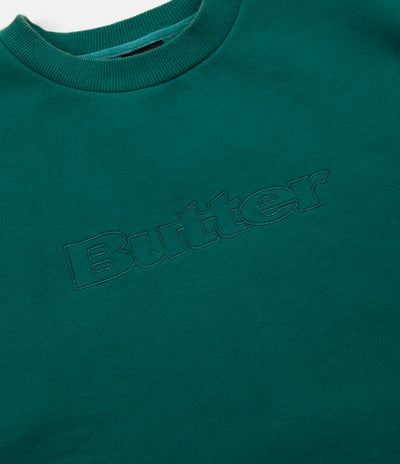 Butter Goods Pigment Dye Crewneck Sweatshirt - Forest Green