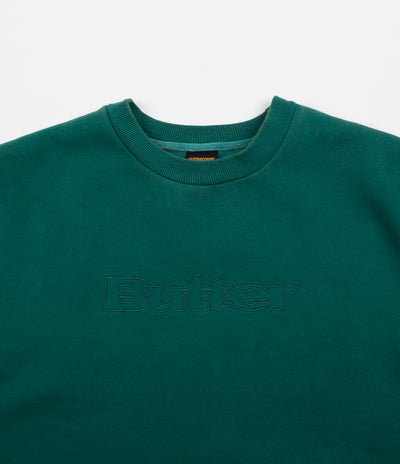 Butter Goods Pigment Dye Crewneck Sweatshirt - Forest Green