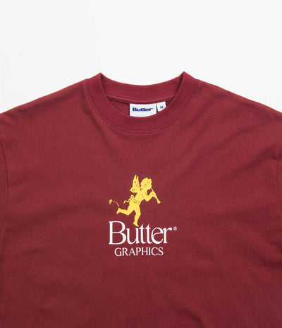 Butter Goods Pixie Logo T-Shirt - Burgundy