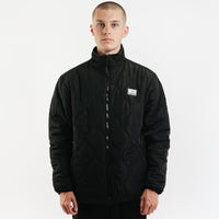 Butter Goods Reversible Puffer Jacket - Black / Leopard thumbnail