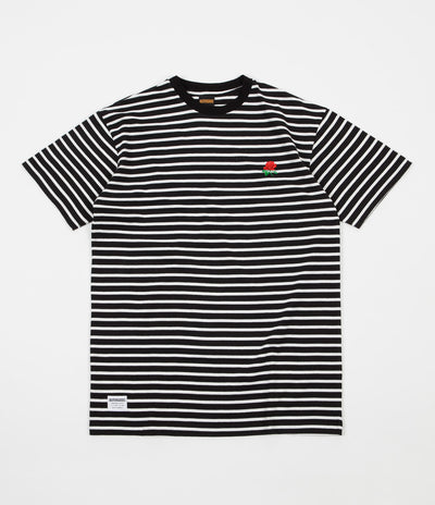 Butter Goods Rose Stripe T-Shirt - Black