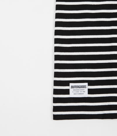 Butter Goods Rose Stripe T-Shirt - Black