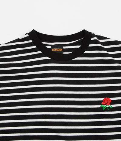 Butter Goods Rose Stripe T-Shirt - Black