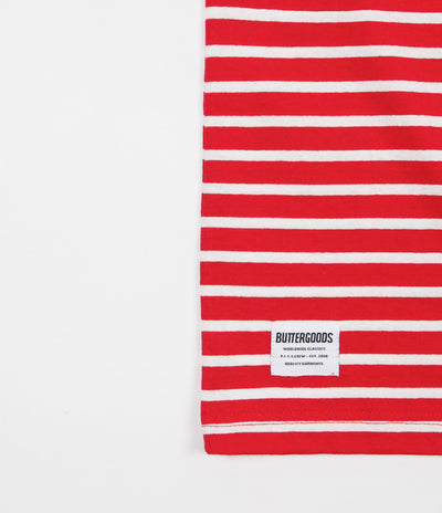 Butter Goods Rose Stripe T-Shirt - Red