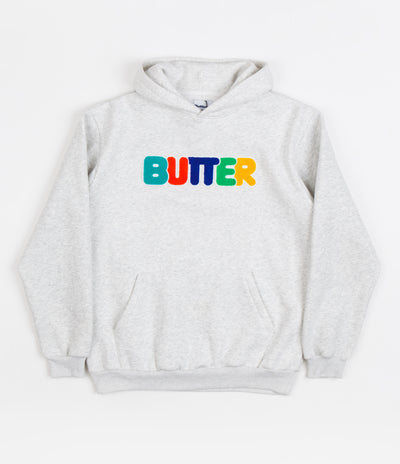 Butter Goods Rounded Chenille Applique Hoodie - Ash Grey