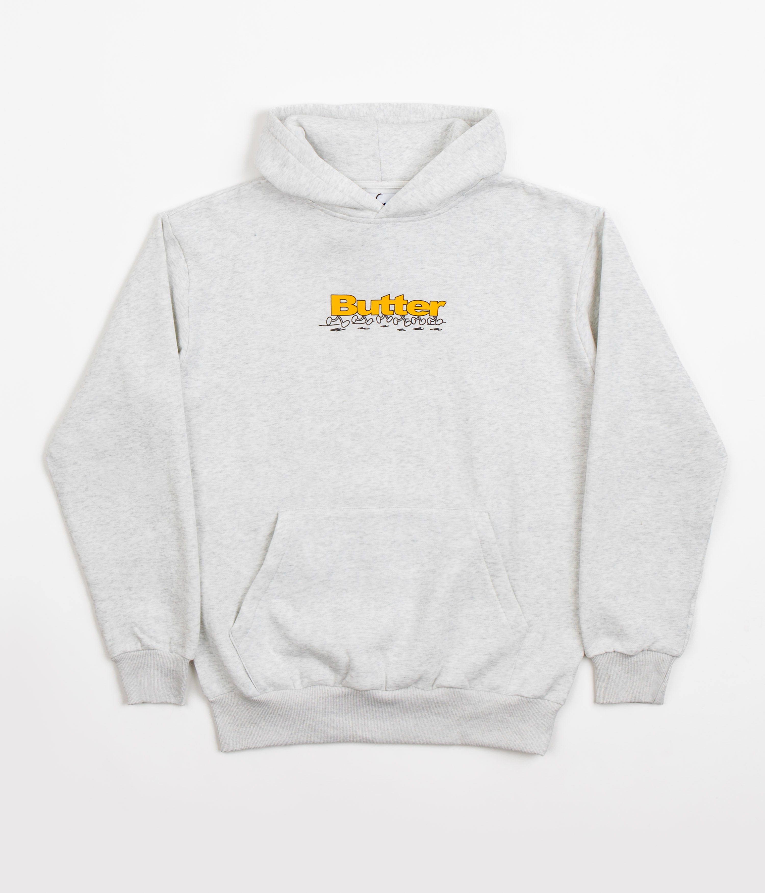 Butter Goods Running Logo Hoodie - Heather Grey | Flatspot