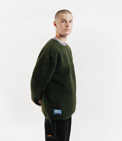 Butter Goods Sherpa Crewneck Sweatshirt - Deep Green