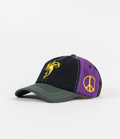 Butter Goods Survival 6 Panel Cap - Navy / Teal - Purple