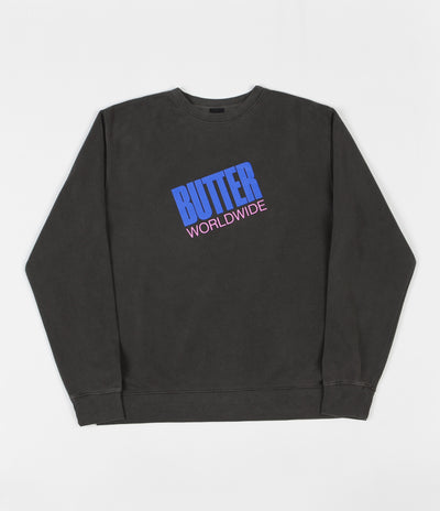 Butter Goods Tilt Logo Crewneck Sweatshirt - Pigment Black