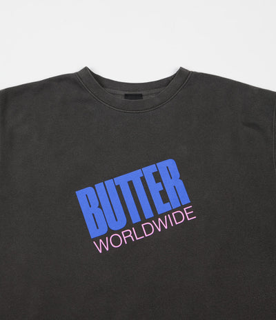 Butter Goods Tilt Logo Crewneck Sweatshirt - Pigment Black