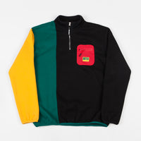 Butter Goods Tres 1/4 Zip Sweatshirt - Black / Teal / Gold thumbnail