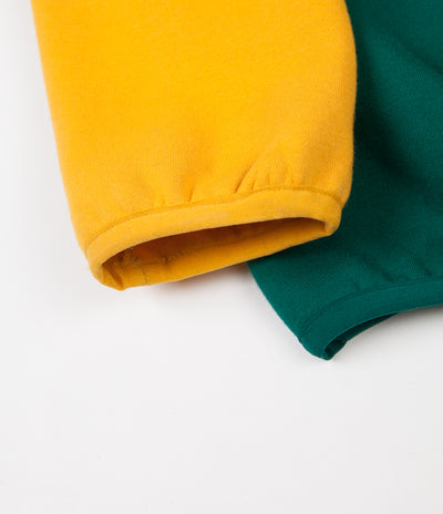 Butter Goods Tres 1/4 Zip Sweatshirt - Black / Teal / Gold