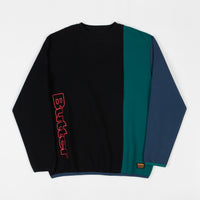 Butter Goods Tres Crewneck Sweatshirt - Black / Green / Blue thumbnail